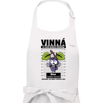 Kuchyňská zástěra Vinná réva odsouzena Tramín červený - Pánská zástěra na vaření - Univerzální velikost ( Bílá )