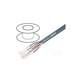 elektrický kabel Vodič AV 100m Cu šedá 6 lanko nestíněný PVC FirestoP® 75Ω