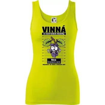 Dámské tričko Vinná réva odsouzena Dornfelder - Dámské tílko - L ( Limetková )