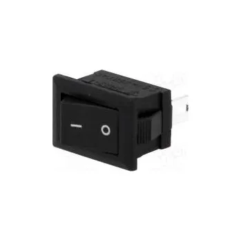 vypínač ROCKER SPST pol 2 OFF-ON 1A/250VAC černá není 35mΩ -30÷80°C