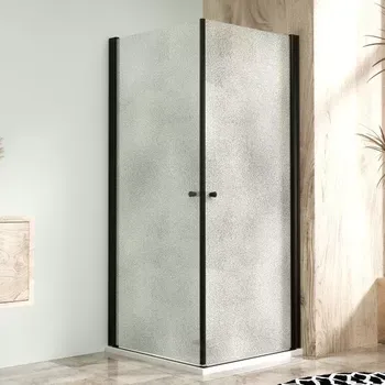 Sprchová zástěna 95x95, oboustranně otevírací, grape, černá - ALFA DUE