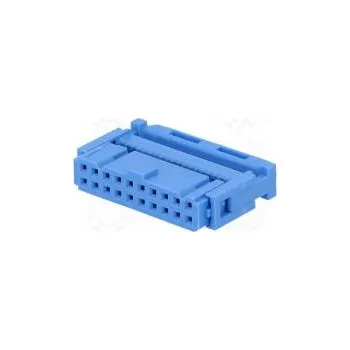 Elektrický konektor Plug IDC female PIN 20 IDC for ribbon cable 1.27mm blue