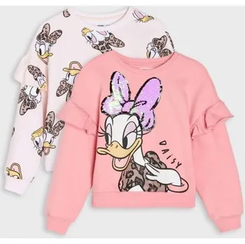 Dívčí spodní prádlo Sinsay - Mikina typu crewneck Daisy 2 pack - růžová - 037GA-39X - 037GA-39X-134