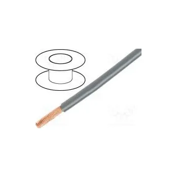 elektrický kabel Vodič EcoWire lanko Cu 22AWG tmavě šedá MPPE 600V 30,5m