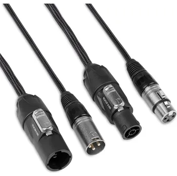 Audio kabel Power Dynamics CX07-0.35 Kombinovaný kabel Powerconnector TR - XLR M