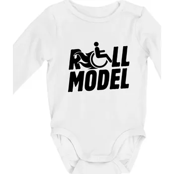 Kojenecký body Roll model - Body kojenecké s dlouhým rukávem - Dlouhý r. do 3 měs ( Bílá )