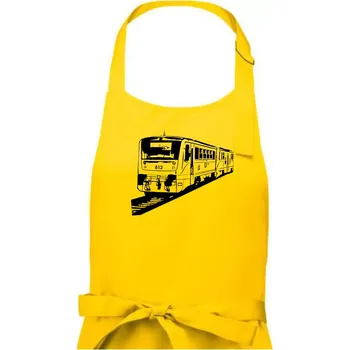 Kuchyňská zástěra Vlak 812 - Pánská zástěra na vaření - Univerzální velikost ( Žlutá )