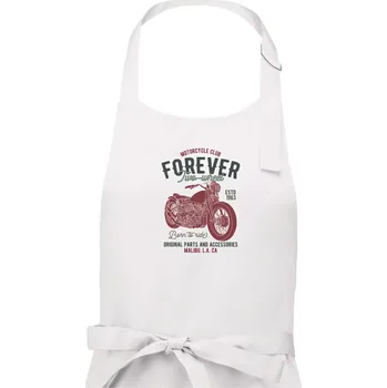 Kuchyňská zástěra Malibu parts - two wheel - Dámská zástěra na vaření - Univerzální velikost ( Bílá )
