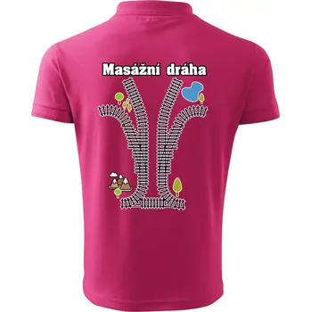 Pánská košile Masážní dráha - Polokošile pánská Pique Polo 203 - 2XL ( Purpurová )