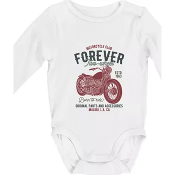 Kojenecký body Malibu parts - two wheel - Body kojenecké s dlouhým rukávem - Dlouhý r. do 3 měs ( Bílá )