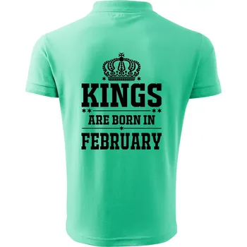 Pánská košile Kings are born in February - Polokošile pánská Pique Polo 203 - 2XL ( Mátová )