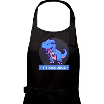 Kuchyňská zástěra Dinosauří rodina - táta - Pánská zástěra na vaření - Univerzální velikost ( Černá )