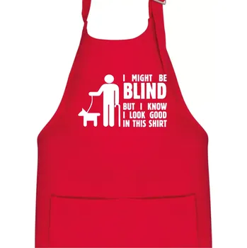 Kuchyňská zástěra I might be blind - Dětská zástěra na vaření - Univerzální velikost ( Červená )