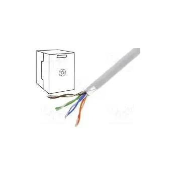 elektrický kabel Vodič F/UTP 5e lanko Cu 4x2x26AWG PVC šedá 100m Økab 5,6mm