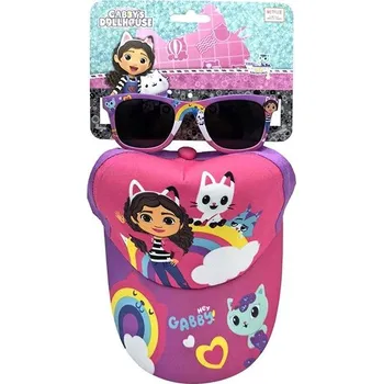 Kšiltovka Gabby's Dollhouse: Hey Gabby! - Dětský set kšiltovka s brýlemi