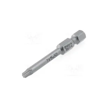 Bit Šroubovací bit 1/4" (E6,3mm) Torx 50mm Standard Ostří TX15