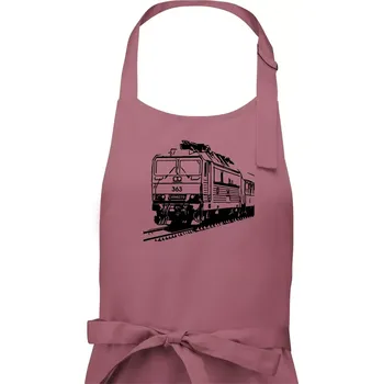 Kuchyňská zástěra Vlak 363 - Pánská zástěra na vaření - Univerzální velikost ( Starorůžová )