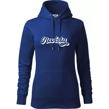 Dámská mikina Nevěsta obrys - Mikina dámská Cape s kapucí - S ( Královská modrá )