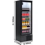G.Gastro Barová lednice na nápoje 280L - černá