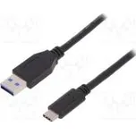 Kabel USB 3.0,USB 3.1 USB A vidlice, USB C vidlice niklovaný