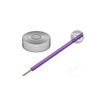 elektrický kabel Vodič drát Cu 0,2mm2 fialová PVC 60V 10m