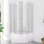 POINT SAP 80 Clear Čtvrtkruhový sprchový kout s vysokou vaničkou