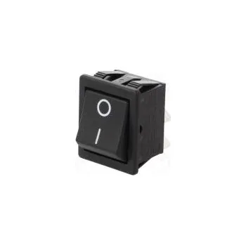 Elektrická zásuvka ROCKER DPST pol 2 OFF-ON 16A/250VAC černá není Těleso černá