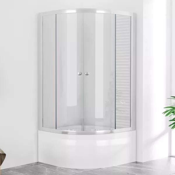 POINT SAP 100x80 Clear Asymetrický sprchový kout s vysokou vaničkou, pravé provedení