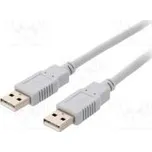 Kabel USB 2.0 USB A vidlice, z obou stran 5m šedá Žíla Cu