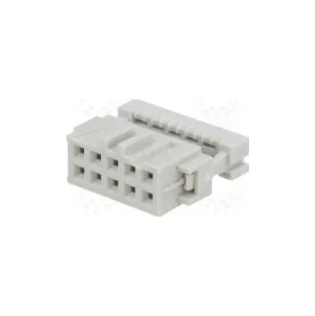 Elektrický konektor Plug IDC female PIN 10 IDC for ribbon cable 1.27mm grey