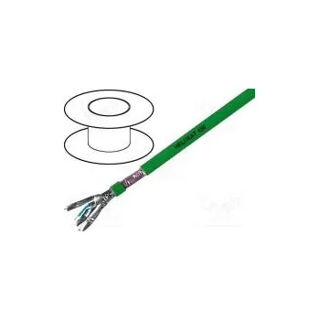 elektrický kabel Vodič HELUKAT® 450,S/FTP 6 drát Cu 4x2x24AWG FRNC zelená