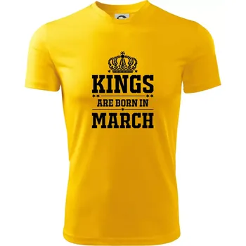 Pánské tričko Kings are born in March - Pánské triko Fantasy sportovní (dresovina) - 3XL ( Žlutá )