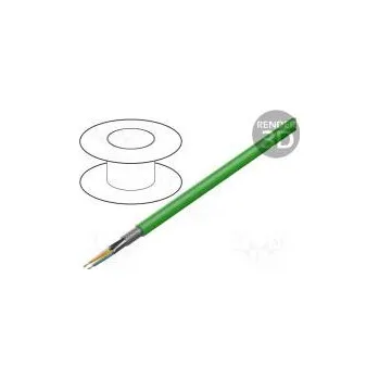 elektrický kabel Vodič ETHERLINE® Cat.5e 5e lanko Cu 2x2x22AWG TPE zelená