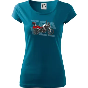 Dámské tričko Cestovní enduro červená - Dámské triko Pure - 3XL ( Petrolejová )