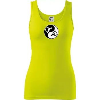 Dámské tričko Jin jang vozíčkář - Dámské tílko - XS ( Limetková )