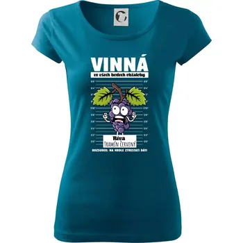 Vinná réva odsouzena Tramín červený - Dámské triko Pure - XS ( Petrolejová )