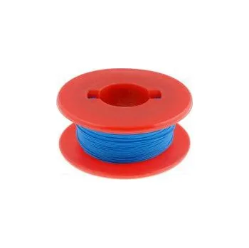 elektrický kabel Vodič drát Cu 30AWG modrá kynar 460 (PVDF) 300V 50m