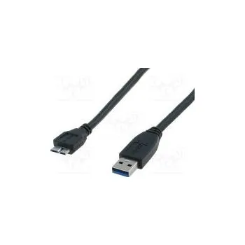 Datový kabel Kabel USB 3.0 USB A vidlice, USB B micro vidlice niklovaný 1m