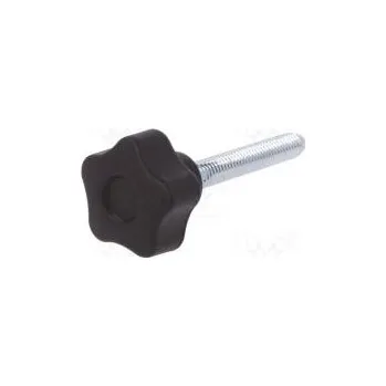 Nábytkové kování Nastavovací kolečko Ø 25mm Vněj.závit M6 40mm H 19mm