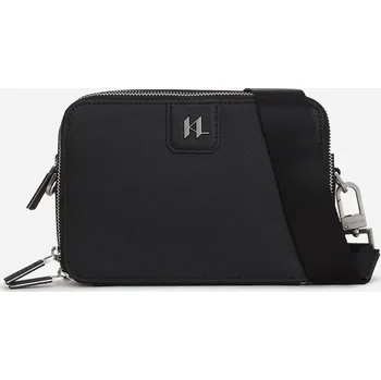 TAŠKA KARL LAGERFELD K/MONOGRAM LEATHER CAMERA BAG BLACK