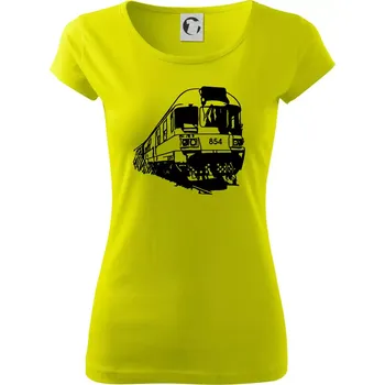 Vlak 854 bok - Dámské triko Pure - L ( Limetková )