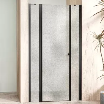 Sprchové dveře ALFA LINE II Black 100 Grape Sprchové dveře jednokřídlé s pevnými stěnami v rovině