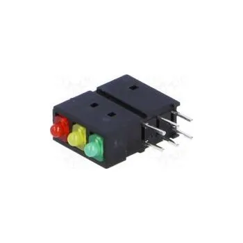 Dioda LED zakrytovaný červená/zelená/žlutá 1,8mm Poč.diod 3 20mA