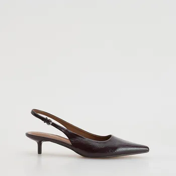 Dámské lodičky Reserved - Lodičky s otevřenou patou - hnědá - 035FF-83X - 035FF-83X-39