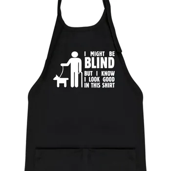 Kuchyňská zástěra I might be blind - Dětská zástěra na vaření - Univerzální velikost ( Černá )