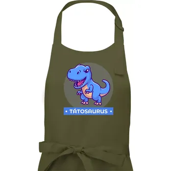 Kuchyňská zástěra Dinosauří rodina - táta - Pánská zástěra na vaření - Univerzální velikost ( Khaki )