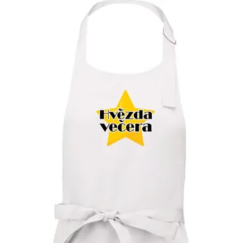 Kuchyňská zástěra Hvězda večera - Dámská zástěra na vaření - Univerzální velikost ( Bílá )