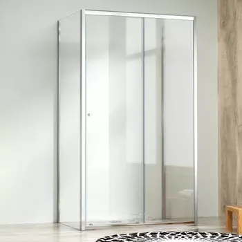 NICOL COMBI II Chrom 90x120x90 Čiré Sprchový kout s posuvnými dveřmi