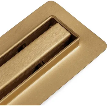 BPS-koupelny Sprchový odtokový žlab DL03 HYD-6131 80 cm, zlatý kartáčovaný