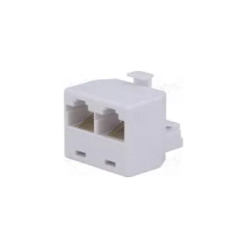Elektrická zásuvka Rozbočovač Uspořádání výv 8p8c RJ45 zásuvka x2,RJ45 vidlice